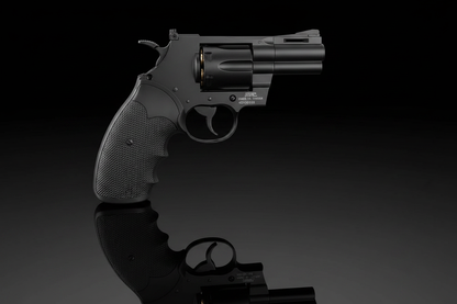 KWC Python 357 revolver Co2 full metal nero 2.5 pollici softair calibro 6mm vista laterale