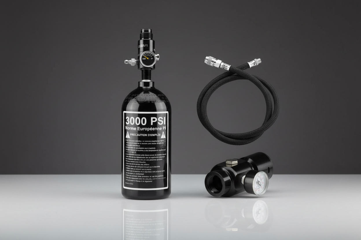 BO Manufacture HPA SET — Bombola 3000 PSI, 2 Regolatori e Linea HQD