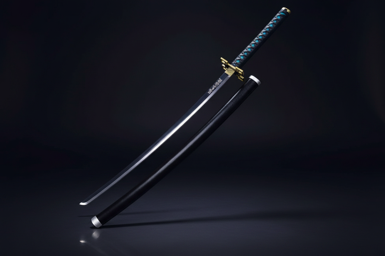 Katana di Muichiro Tokito – Demon Slayer, sfondo scuro premium