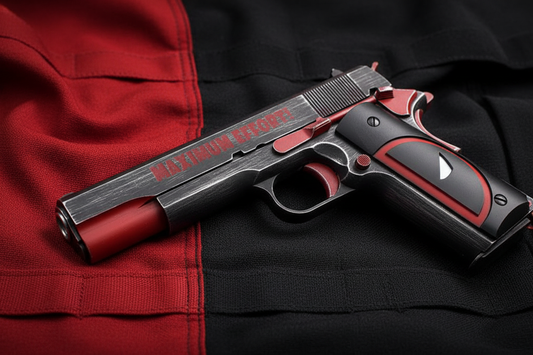 Pistola Beretta M92 BIOHAZARD su costume piegato