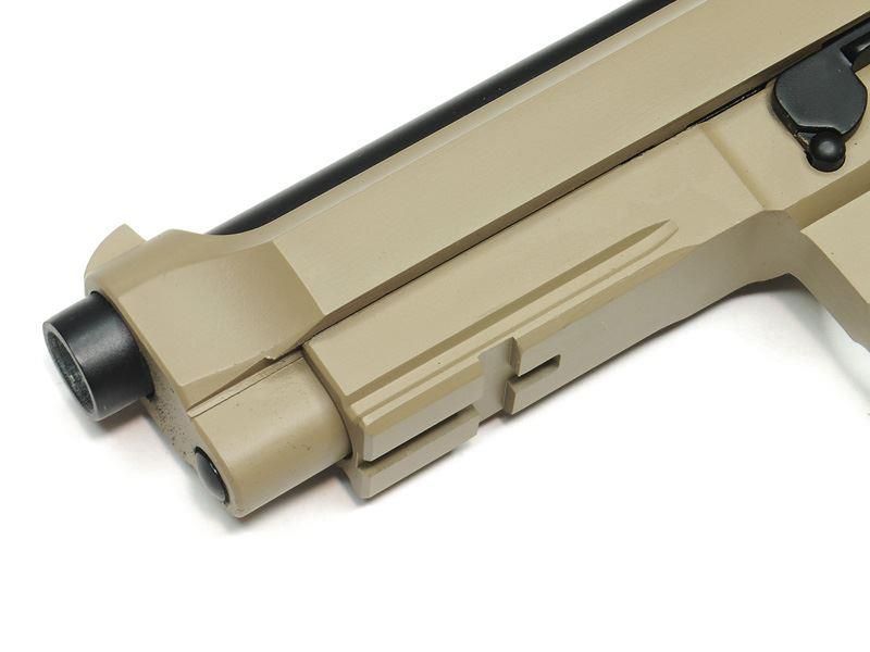 Beretta 92F Tan - Pistola profesional de gas Blowback totalmente metálica