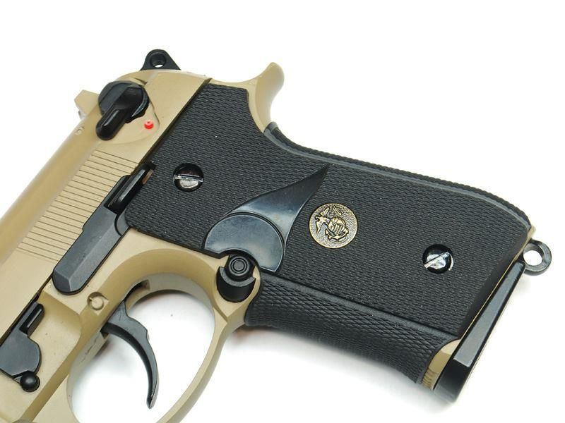 Beretta 92F Tan - Pistola profesional de gas Blowback totalmente metálica