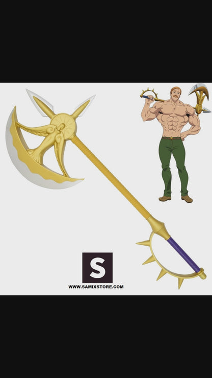 Seven Deadly Sins Ascia Divina Rhitta di Escanor 122 cm Lama In Acciaio