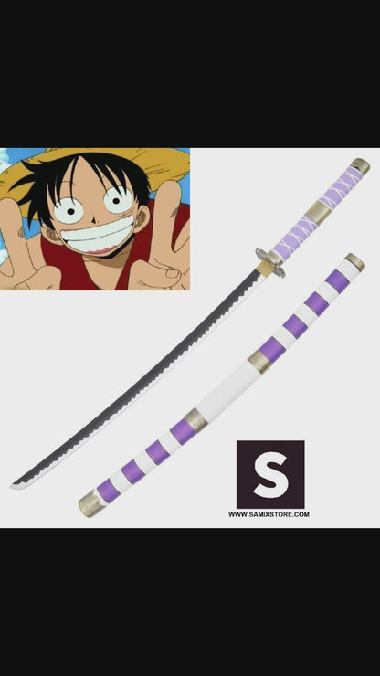 Katana Nidai Kitetsu di Monkey D. Luffye One Piece 104 cm per Collezionisti, Cosplay, Fan