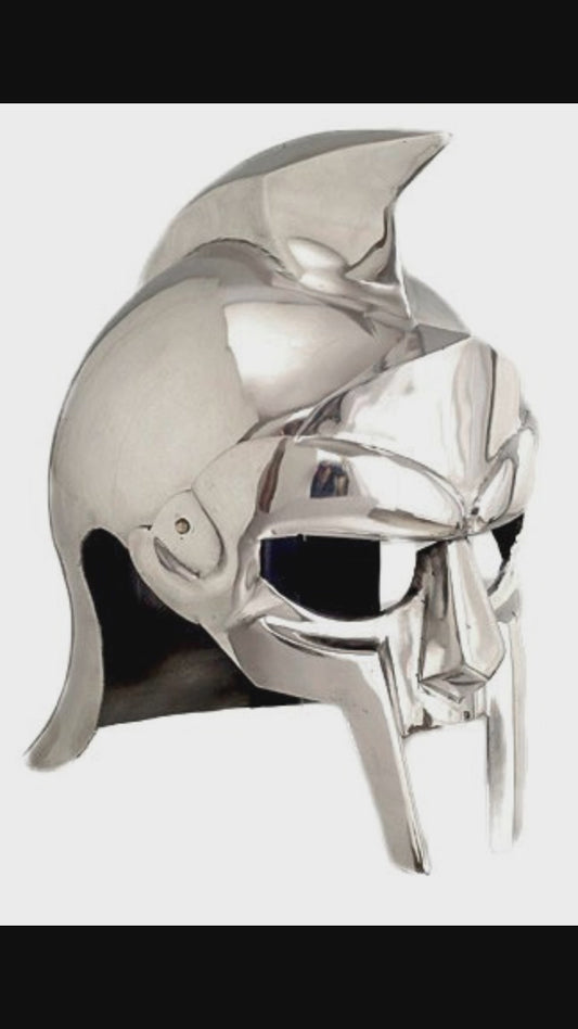 Elmo Gladiatore Romano In Acciaio, Indossabile