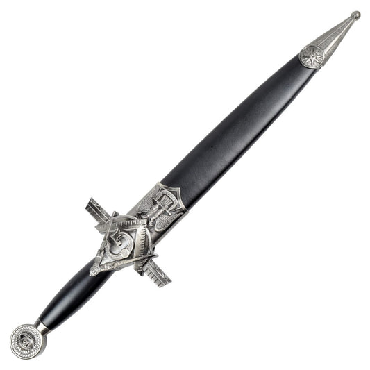 Pugnale Massonico Argentato Lama In Acciaio