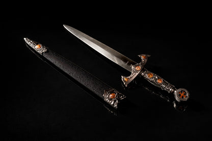 Pugnale Storico Templare Lama in Acciaio 40 cm