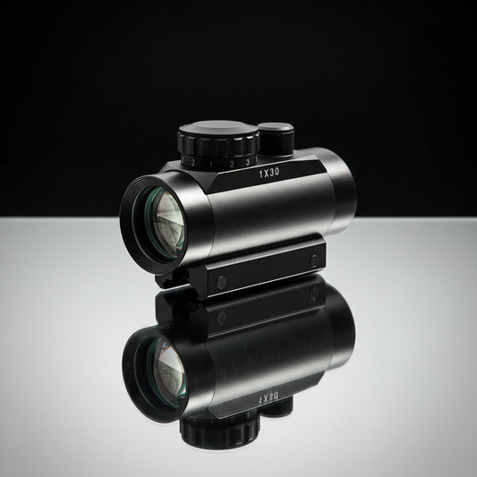 Red Dot ACM 1x30 — Dark Background Mirror Surface
