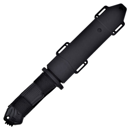 Coltello Da Caccia Lama Nera in Acciaio Inossidabile Fodero Rigido