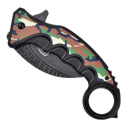 Coltello Karambit Mimetico Apertura Lama Assistita