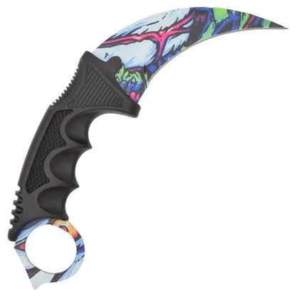 Coltello Karambit Lama Fissa In Acciaio, con Fodero