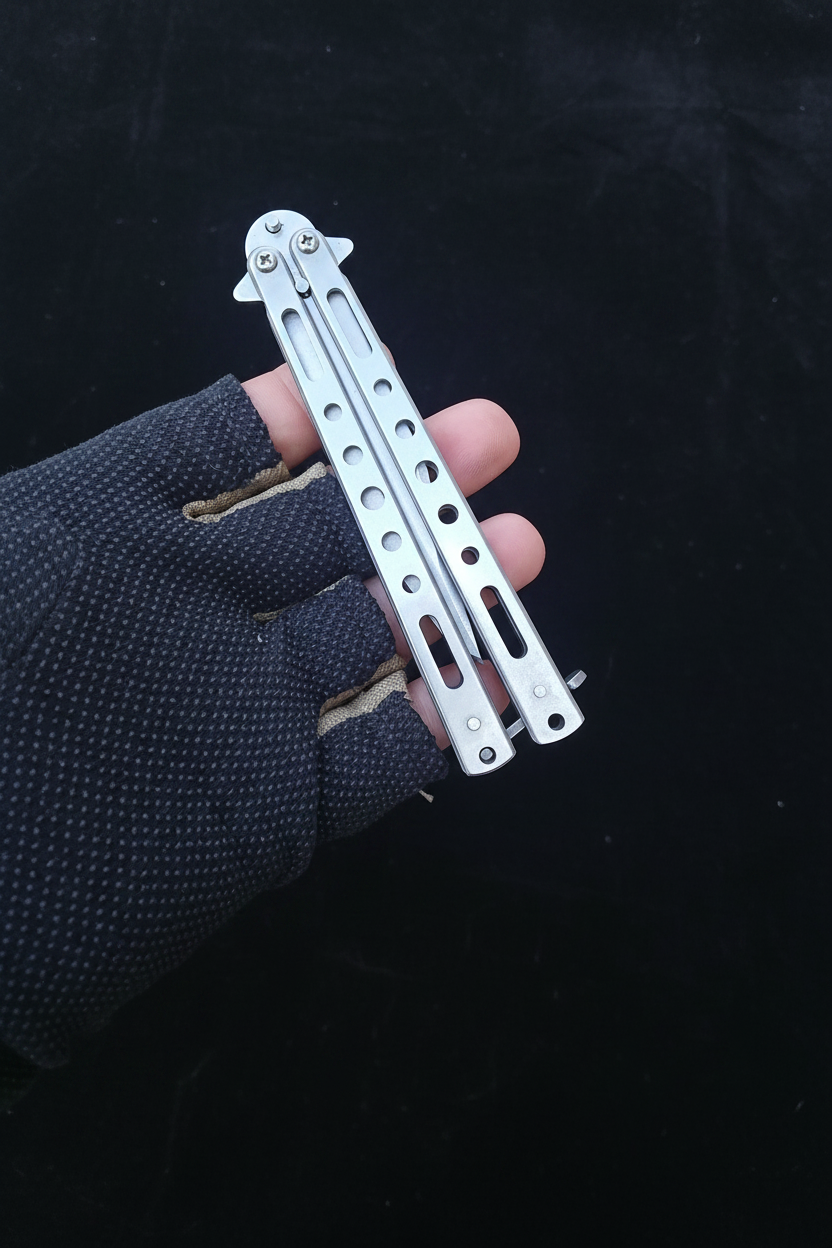 Shadow Blade – Impugnatura con guanto, sfondo scuro