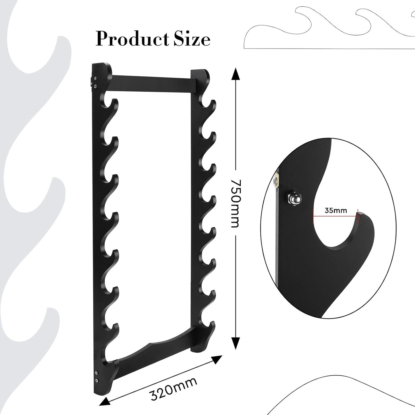 Supporto da Muro per 8 Katane e Spade