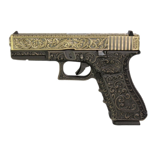 Pistola a Gas Modello Glock 17 Edizione Limitata Floral Bronze Professionale