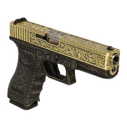 Pistola a Gas Modello Glock 17 Edizione Limitata Floral Bronze Professionale